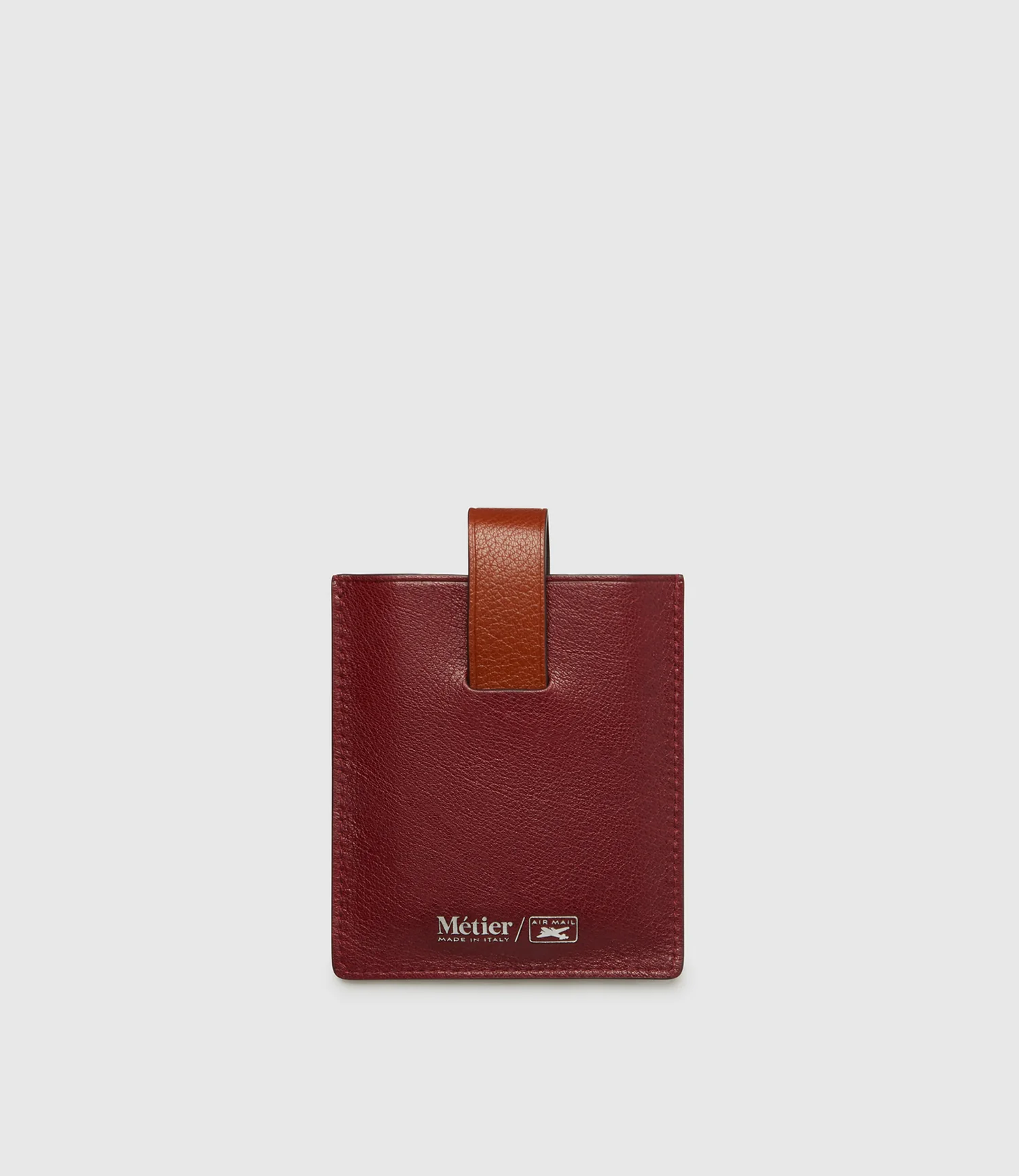Air Mail x Métier Deck Of Cards Case Buffalo Dark Cherry with Buffalo Cognac - Image 5