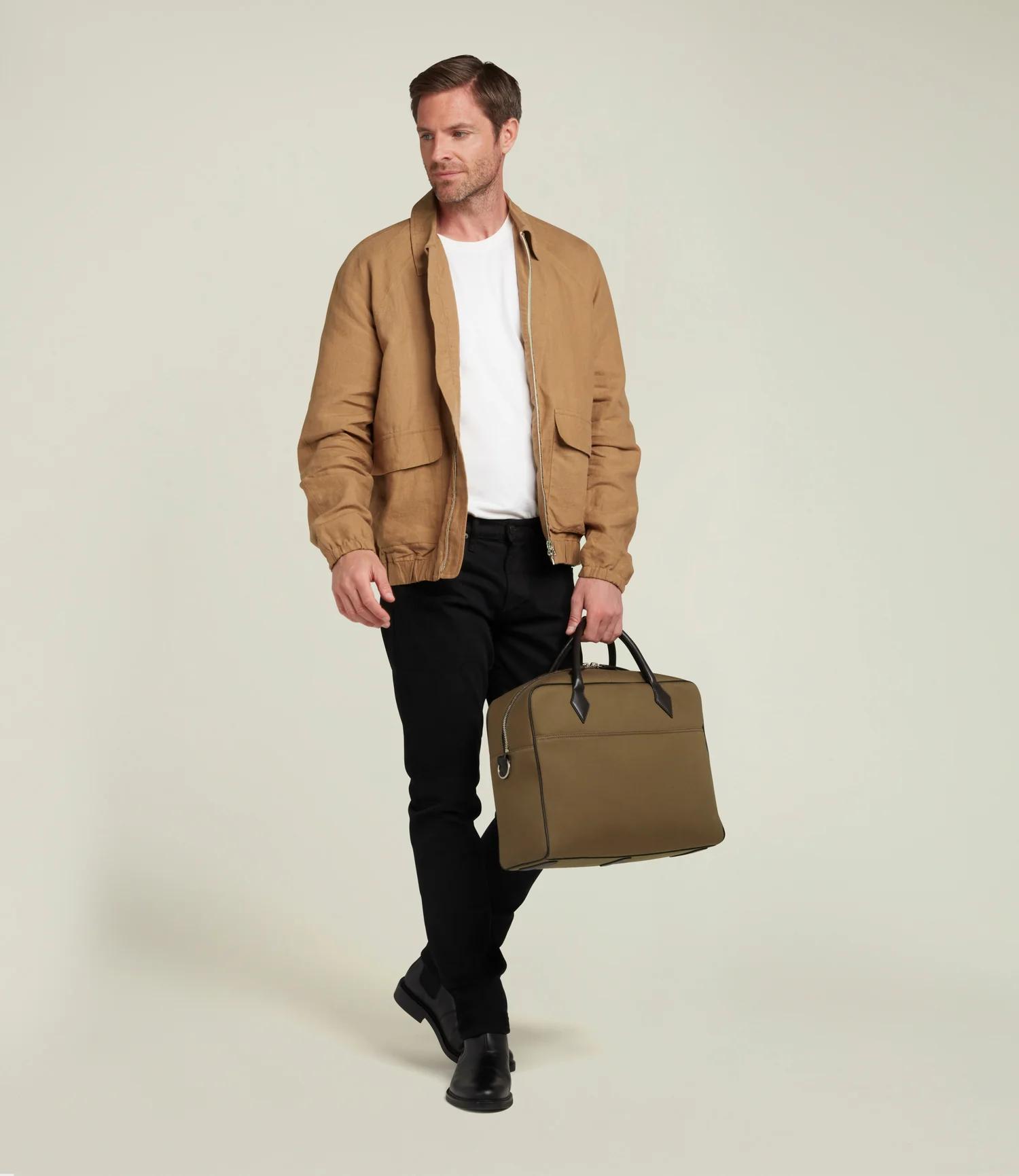 Closer All Day Briefcase Military Twill Khaki - Image 5