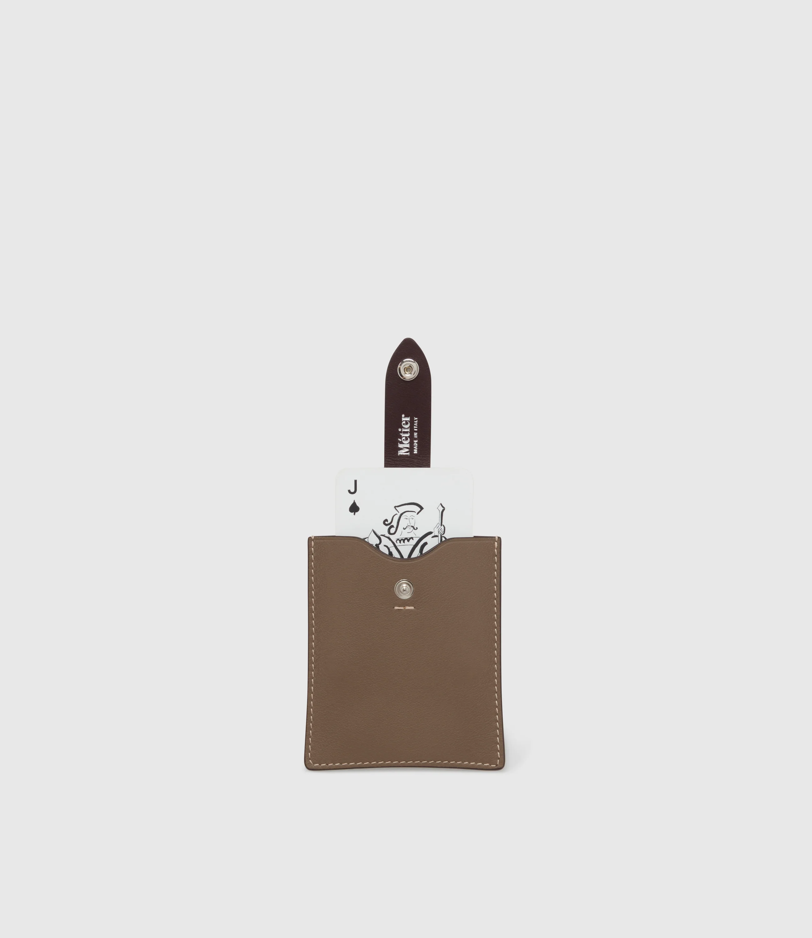 Playing Cards and Deck of Cards Case Set Smooth Calfskin Taupe - Image 3