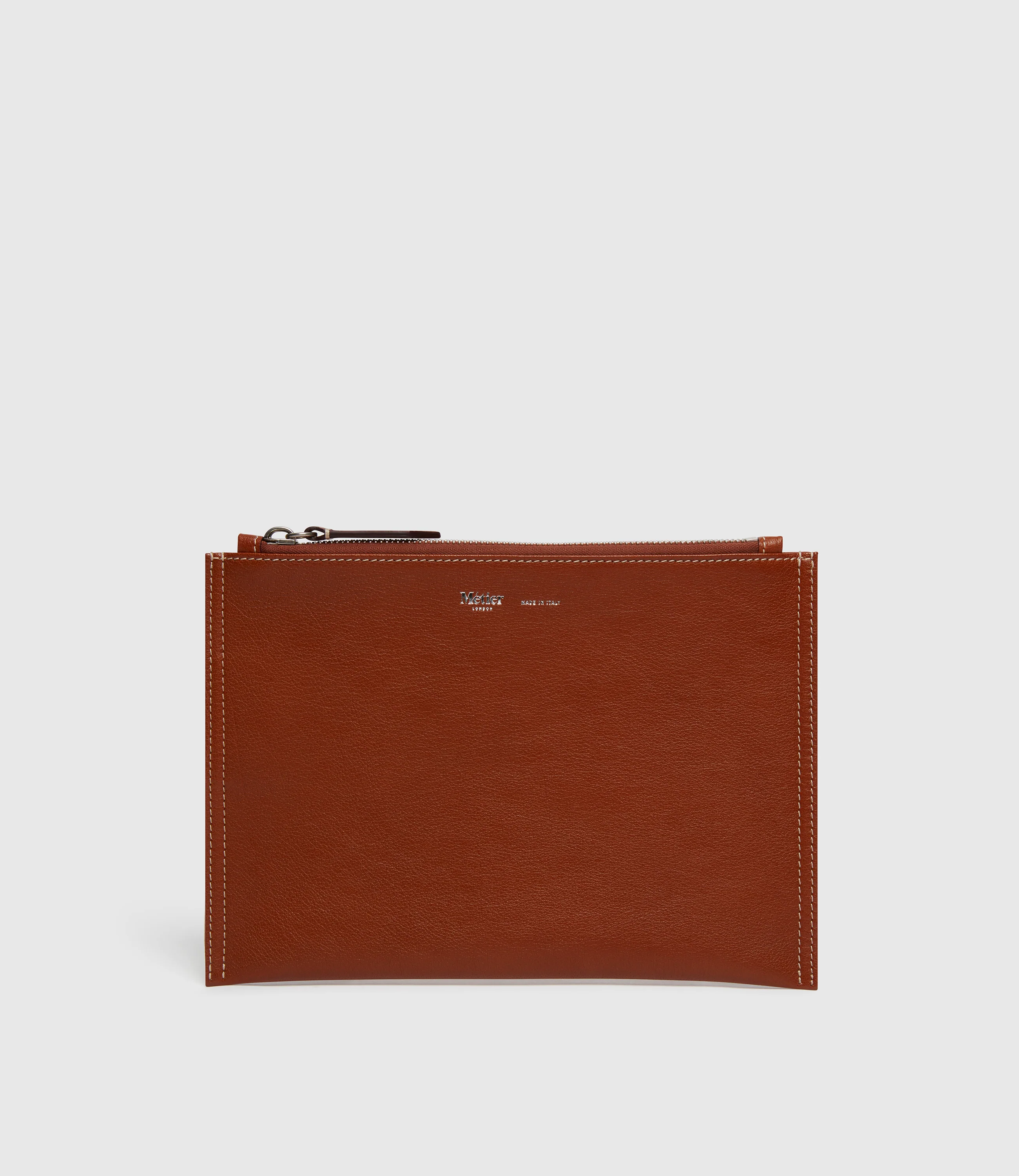 Small Flat Pouch Buffalo Cognac