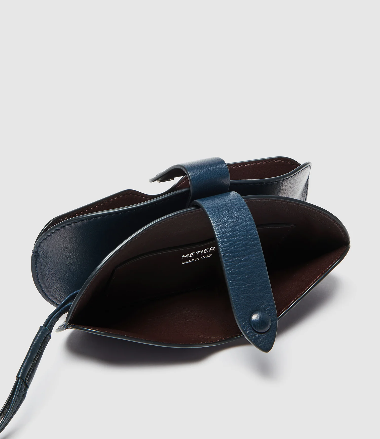 Glasses Case Double With Strap Buttery Nappa Sapphire - Image 3