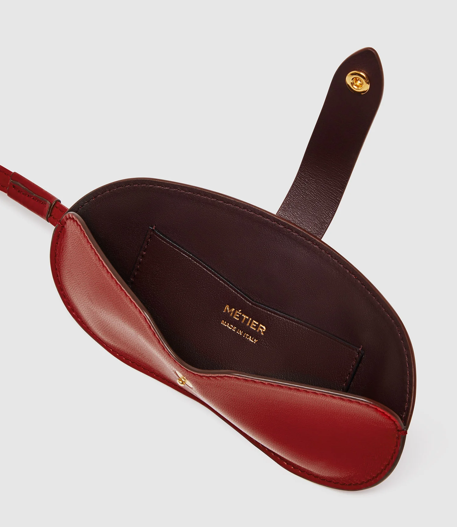 Glasses Case With Strap Buttery Nappa Pomodoro - Image 3