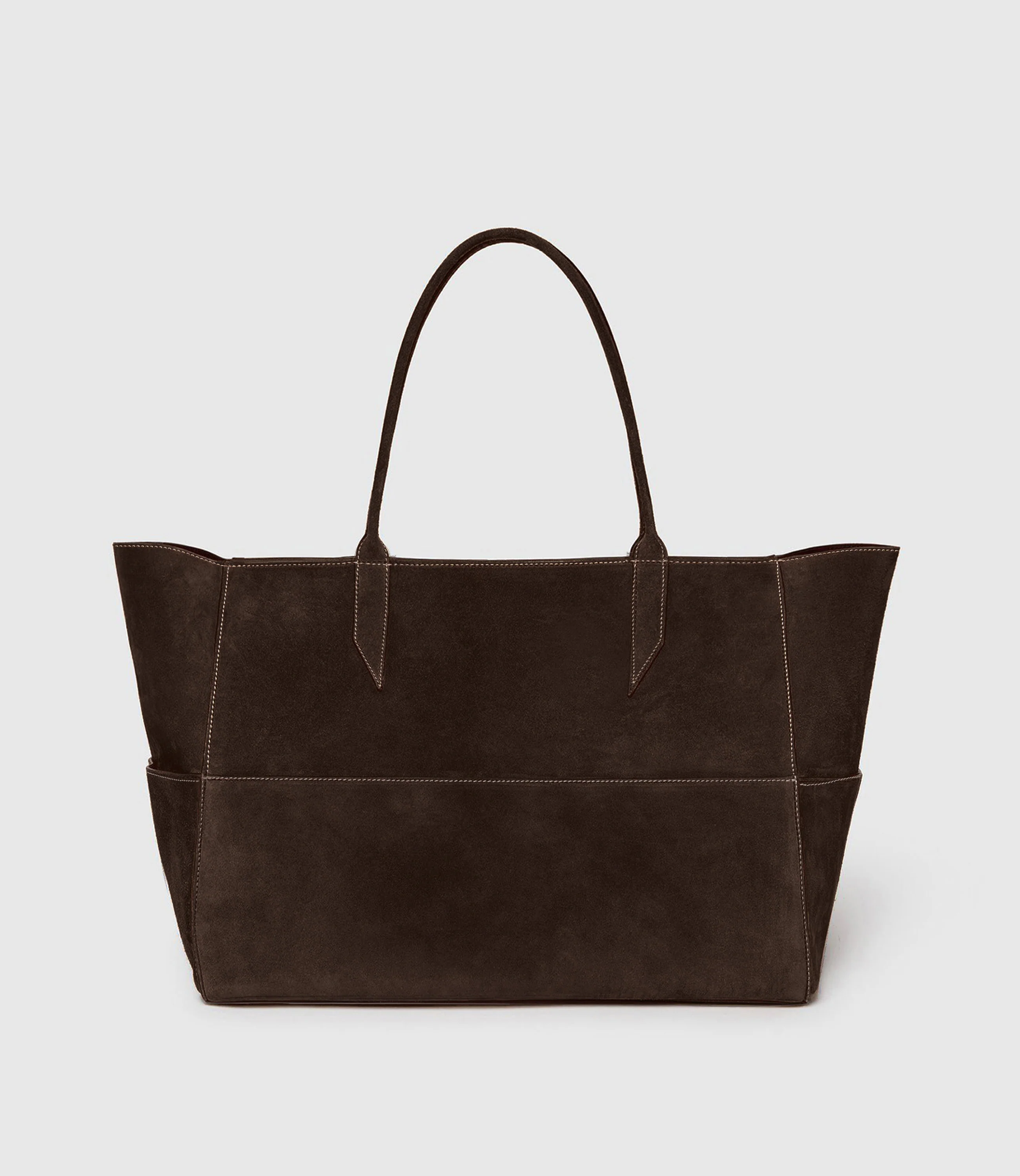 Incognito 36 Cabas Suede Chocolate With Salt Stitching
