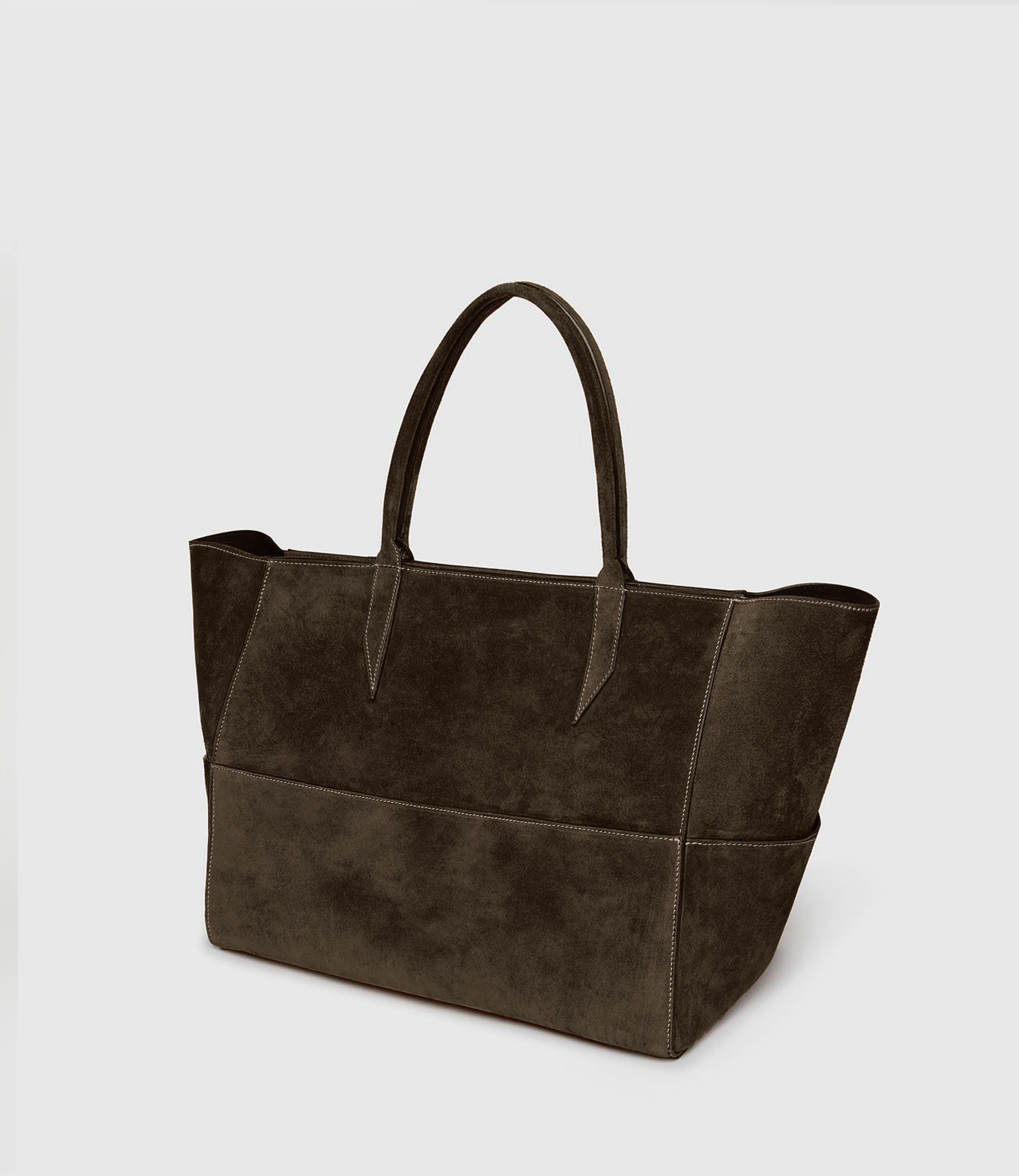 Incognito 36 Cabas Suede Chocolate With Salt Stitching - Image 2