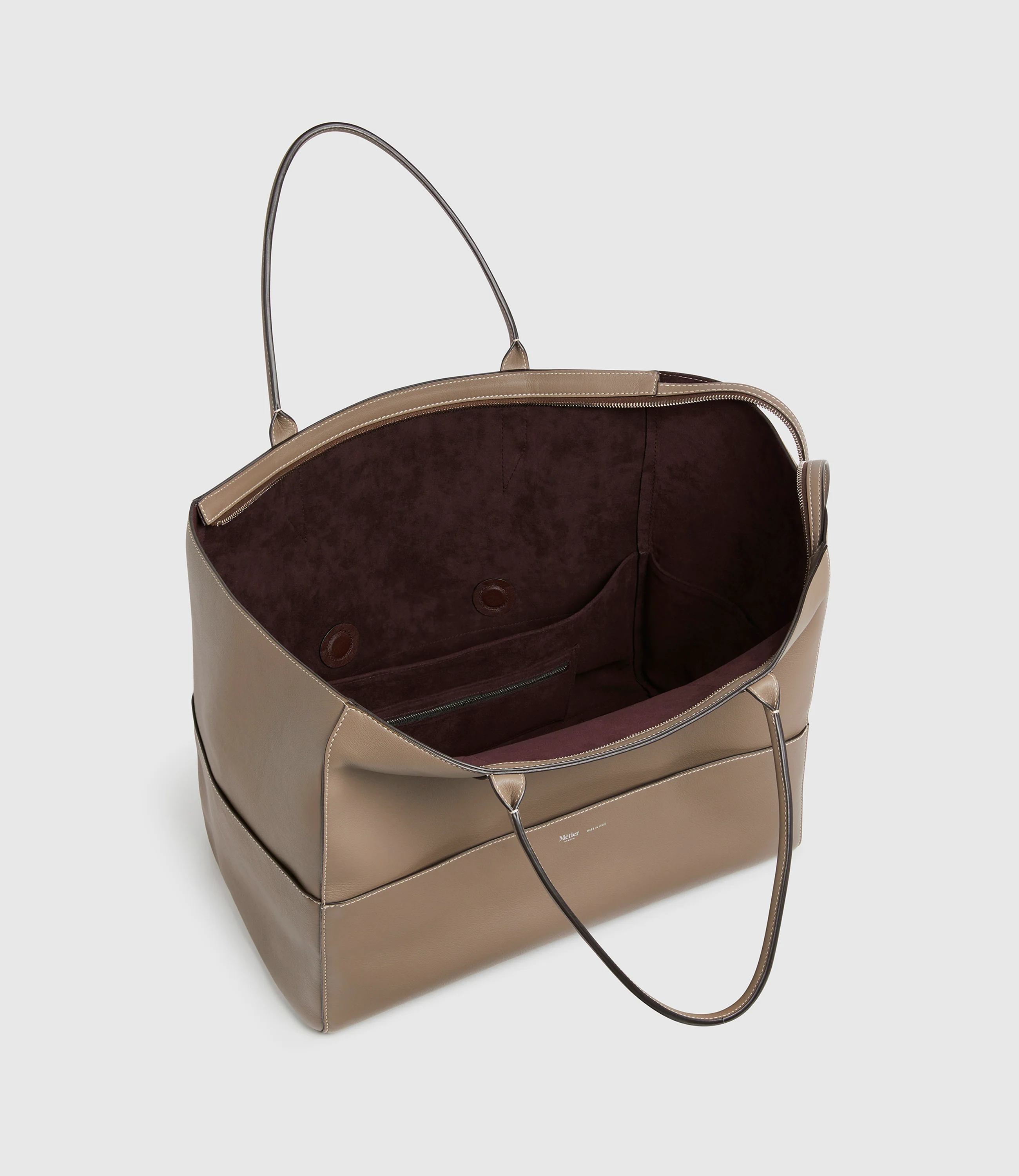 Incognito 42 Cabas Bag Smooth Calfskin Taupe - Image 3