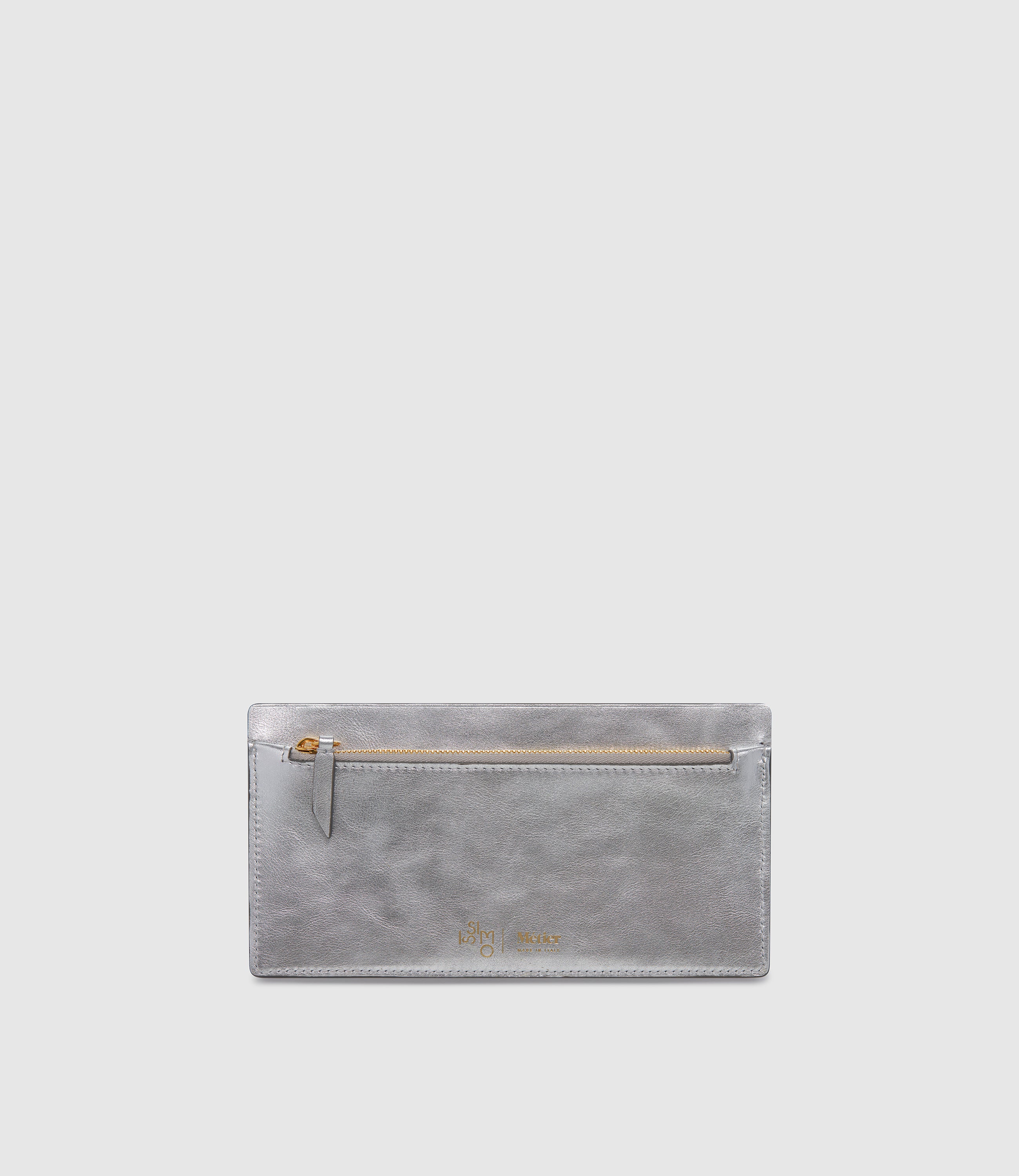 ISSIMO | Métier Inside Out Wallet Metallic Calfskin Silver - Image 3