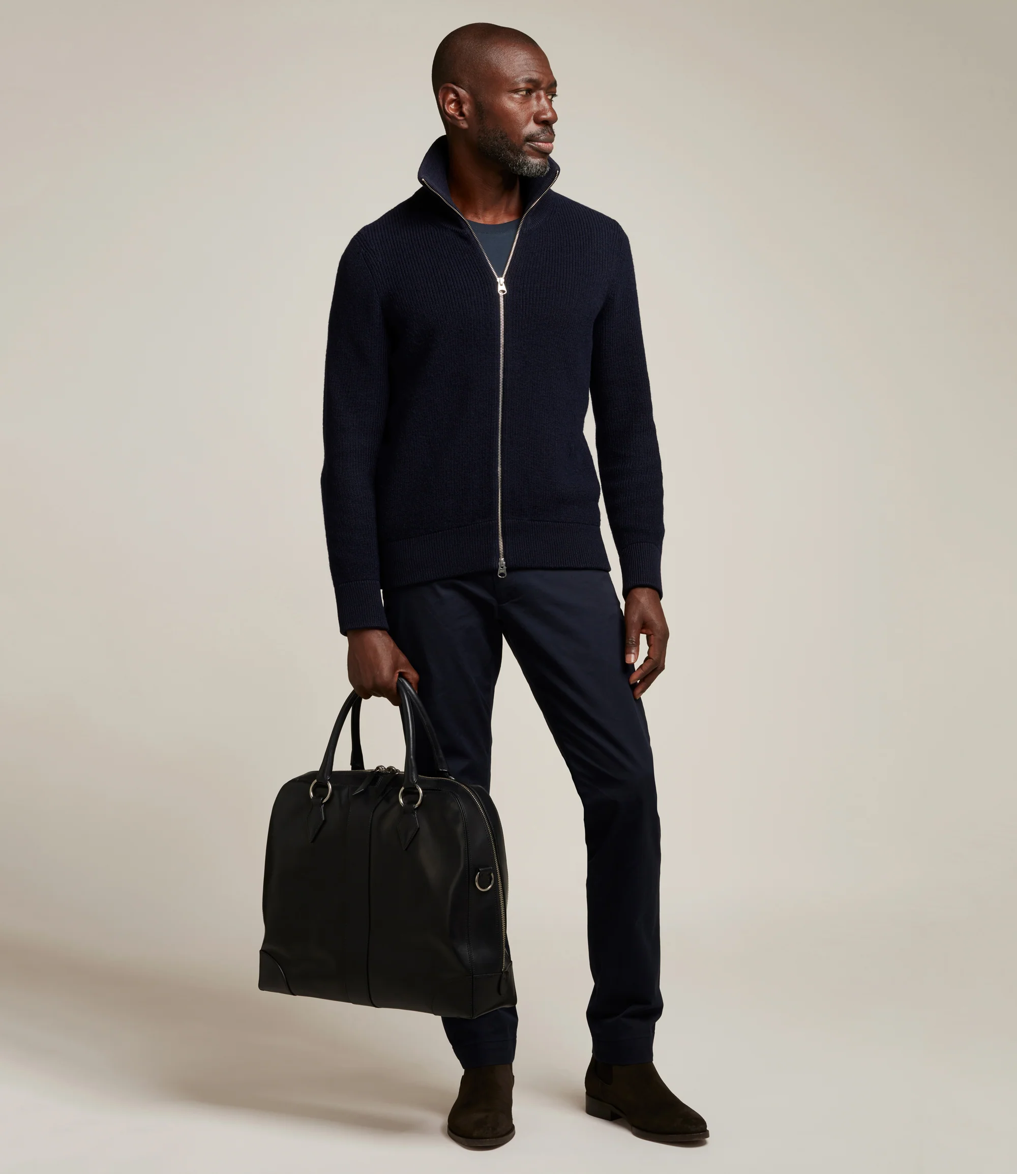 Le Petit Voyage Overnight Briefcase Atelier Calfskin Black - Image 4