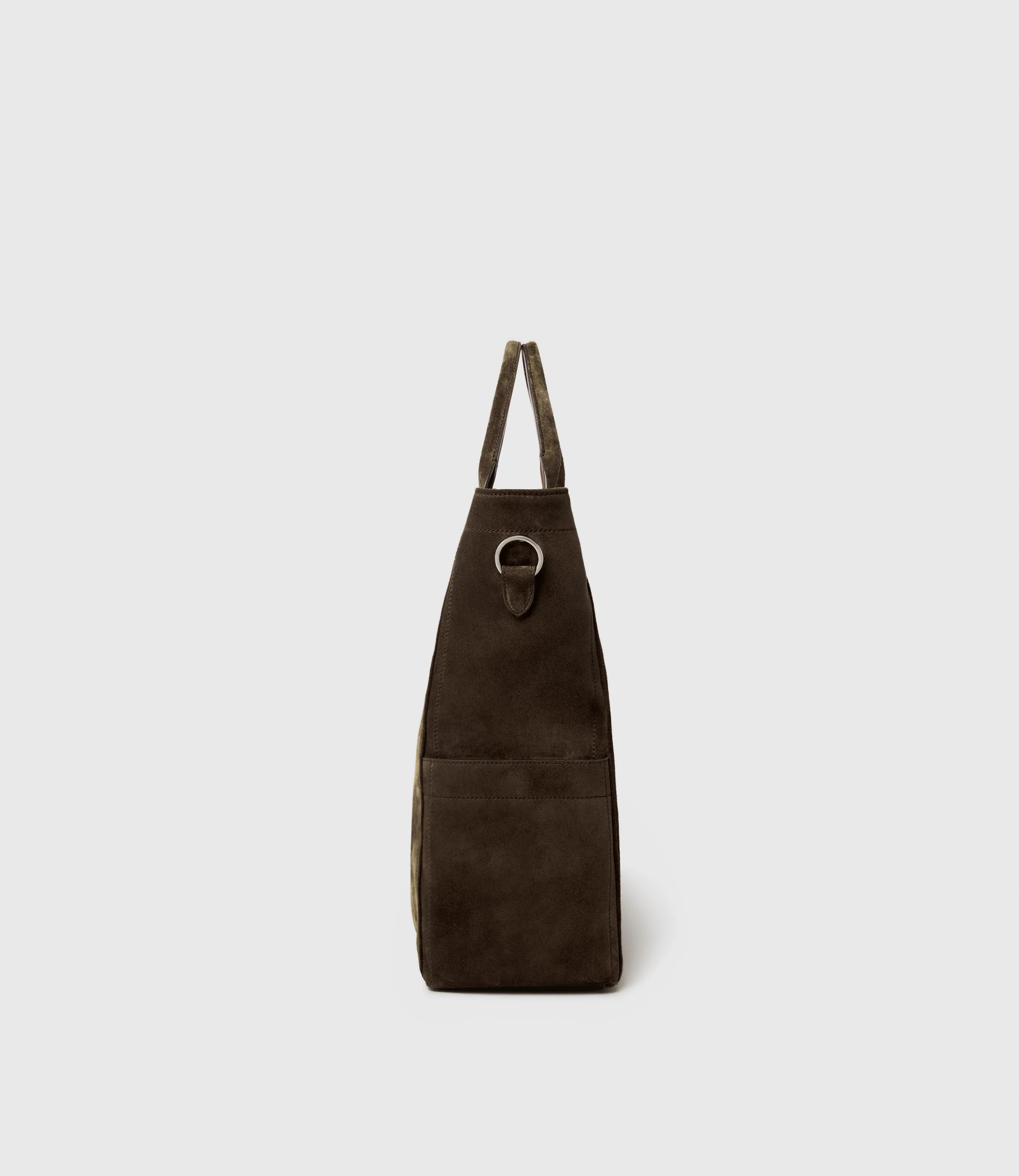 Mariner Zippered Tote Suede Chocolate - Image 2