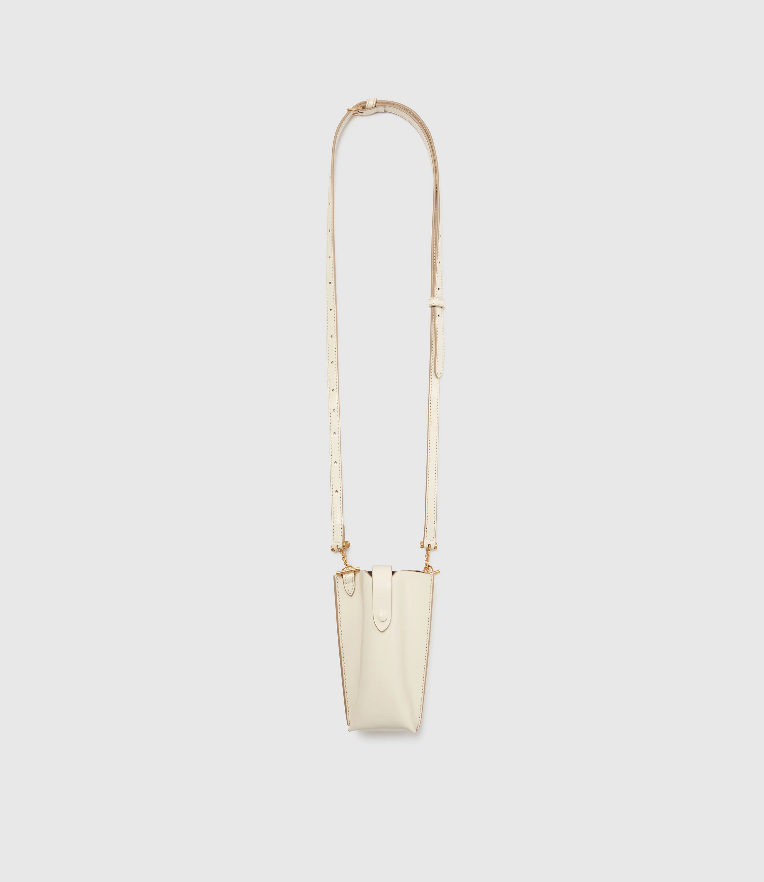Minimalist Double Glossy Calfskin White Sand - Image 2