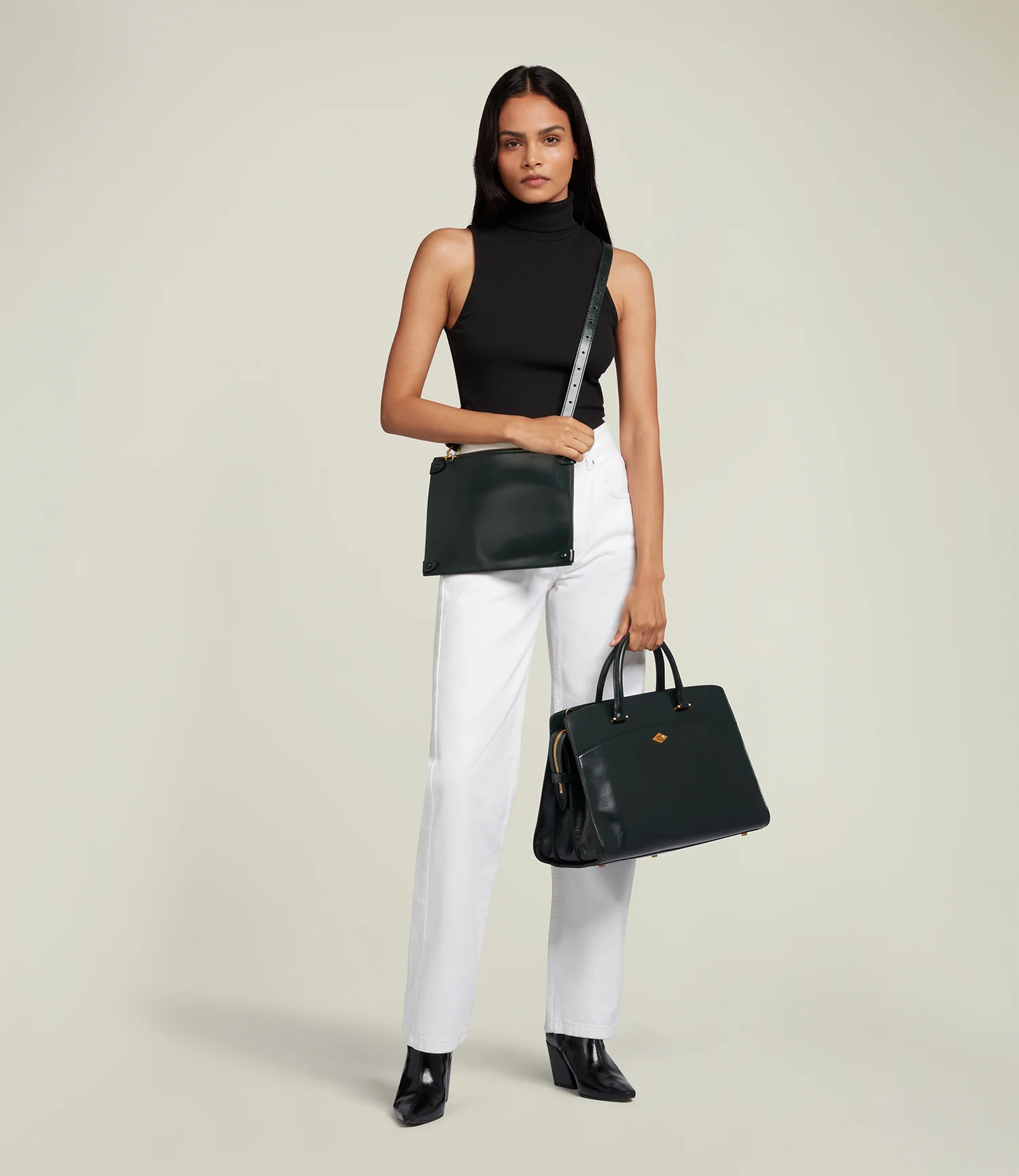 Private Eye Glossy Calfskin Forest Green - Image 5