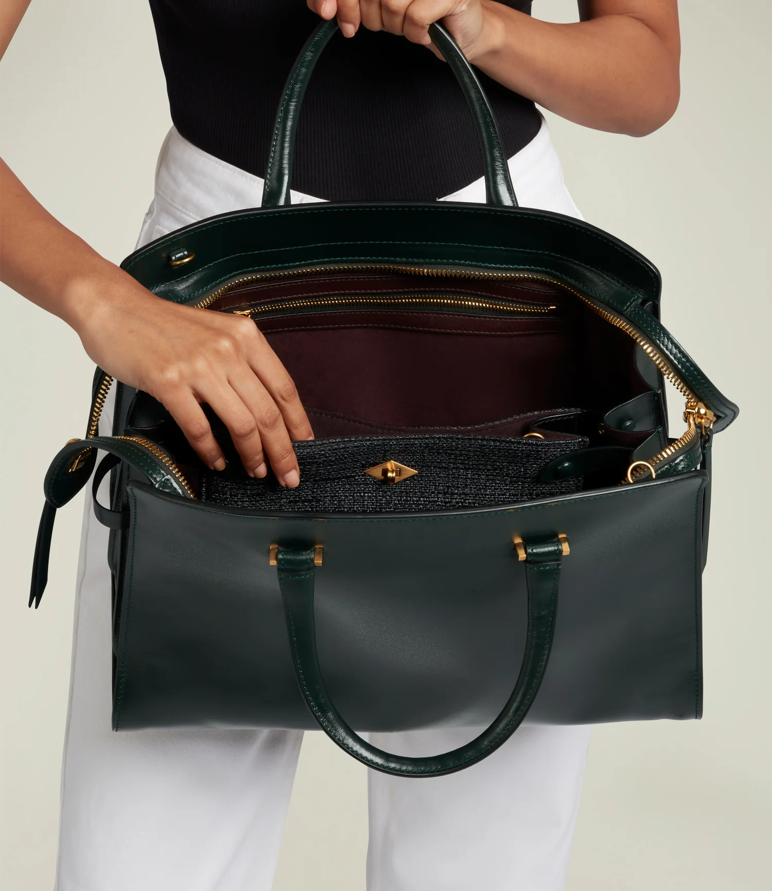 Private Eye Glossy Calfskin Forest Green - Image 6