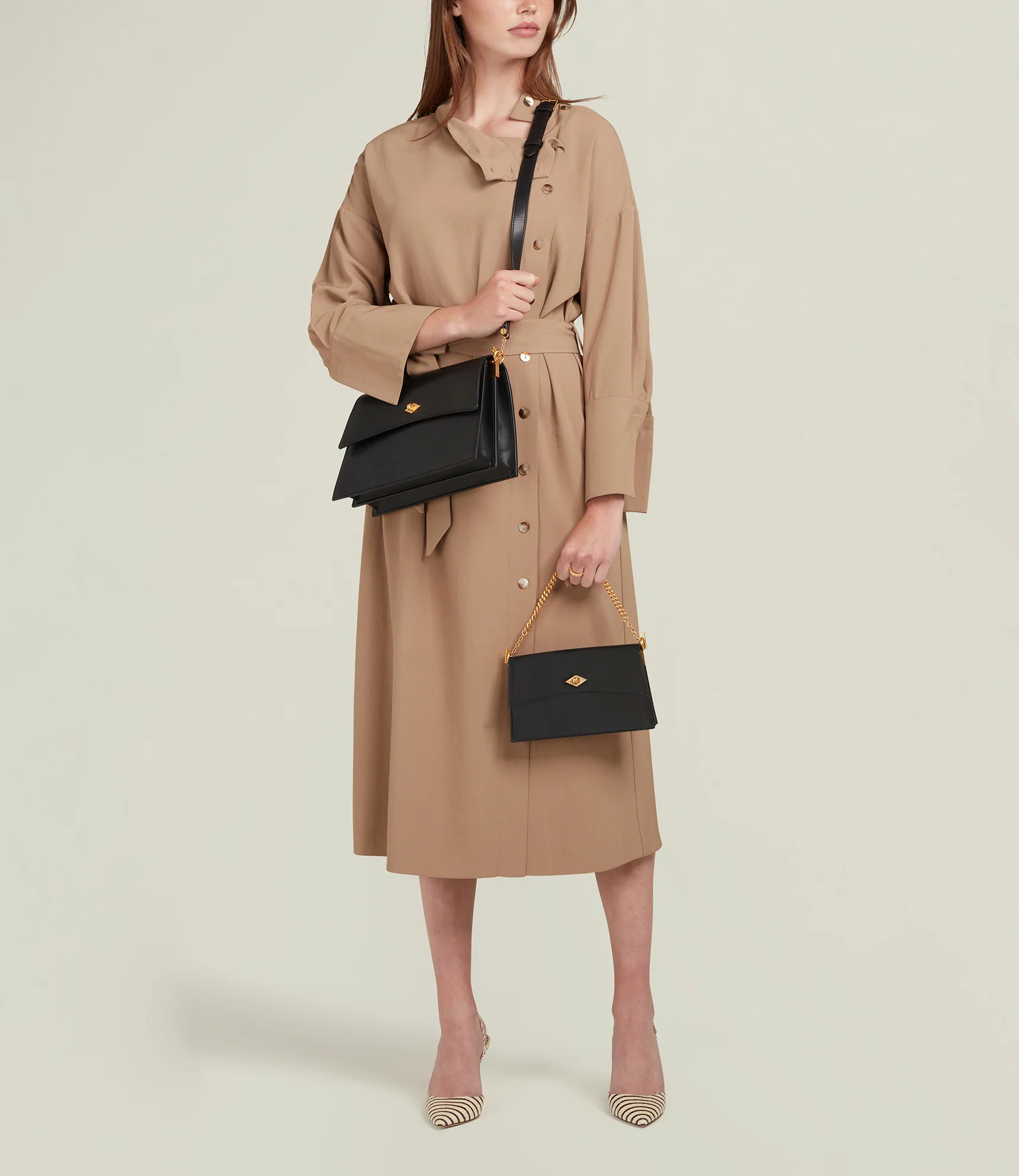 Roma Mini Clutch Smooth Calfskin Black - Image 3