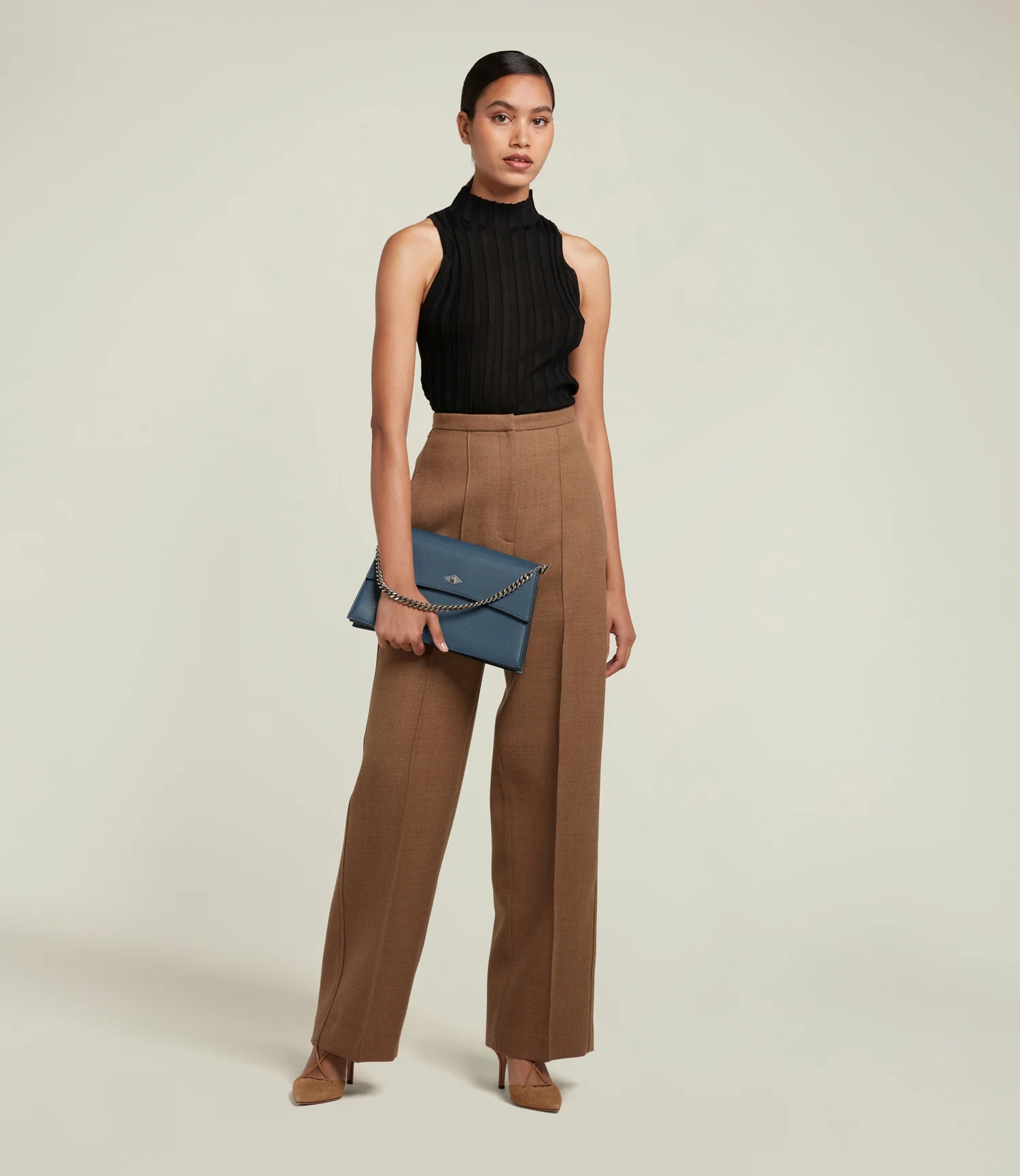 Roma Shoulder Bag Smooth Calfskin Storm - Image 4