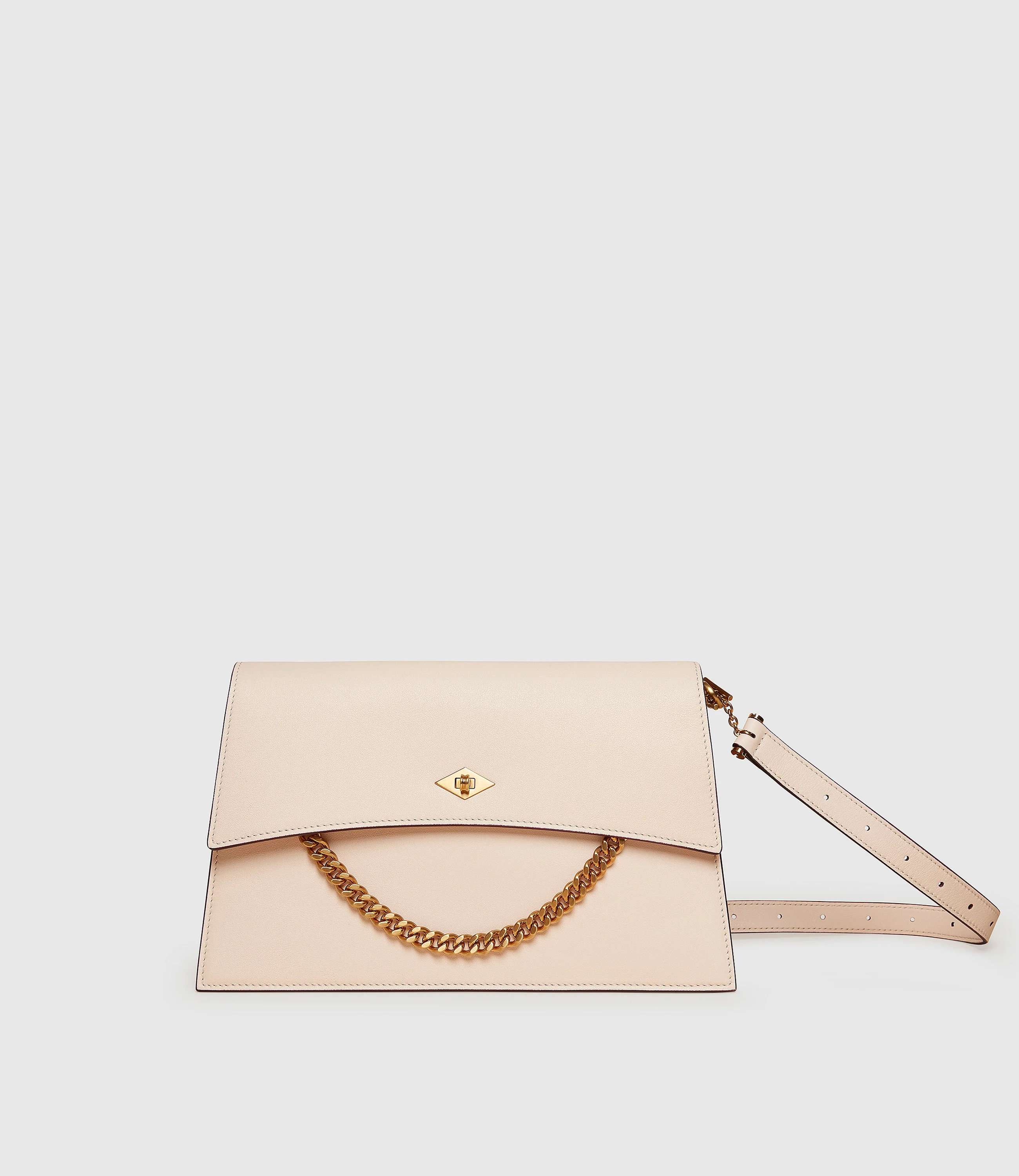 Roma Shoulder Bag Smooth Calfskin Blush