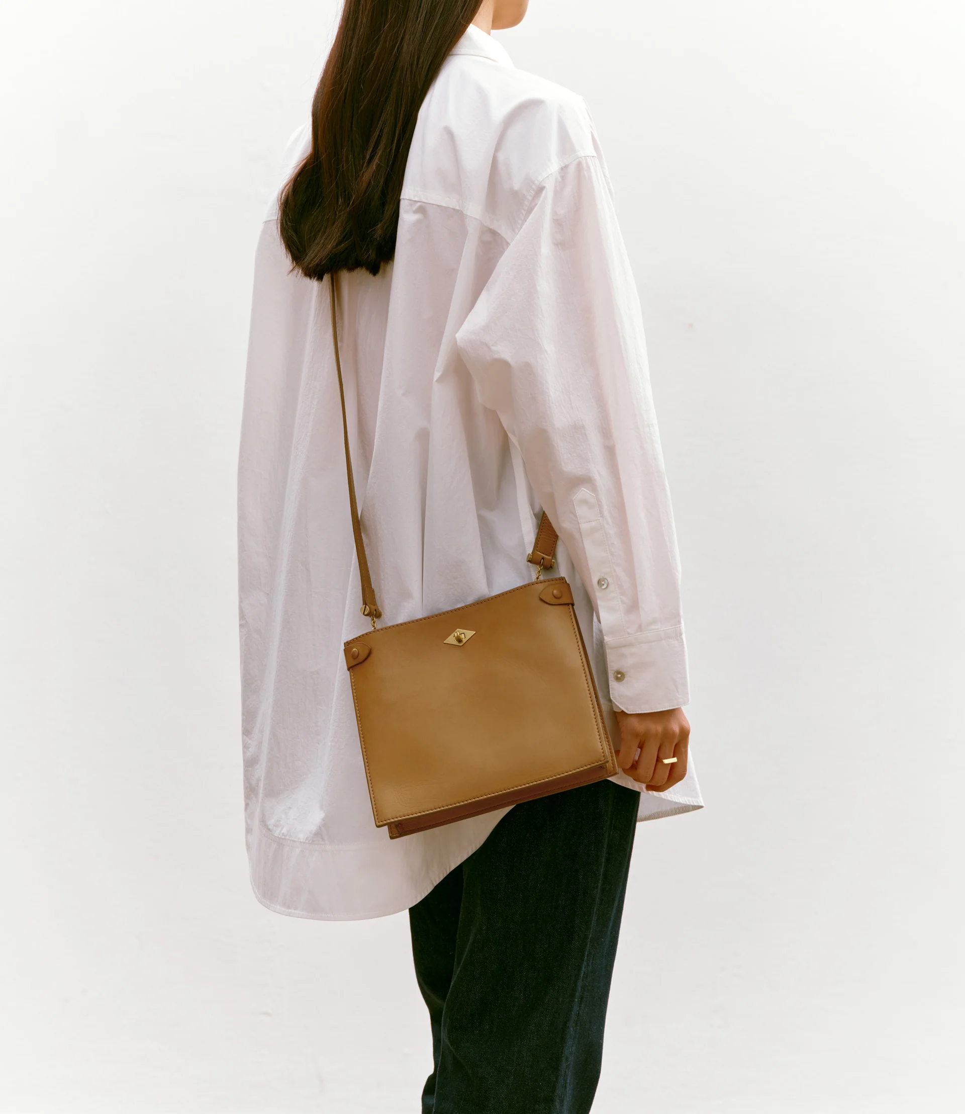 Stowaway Crossbody Buttery Nappa Caramel - Image 5