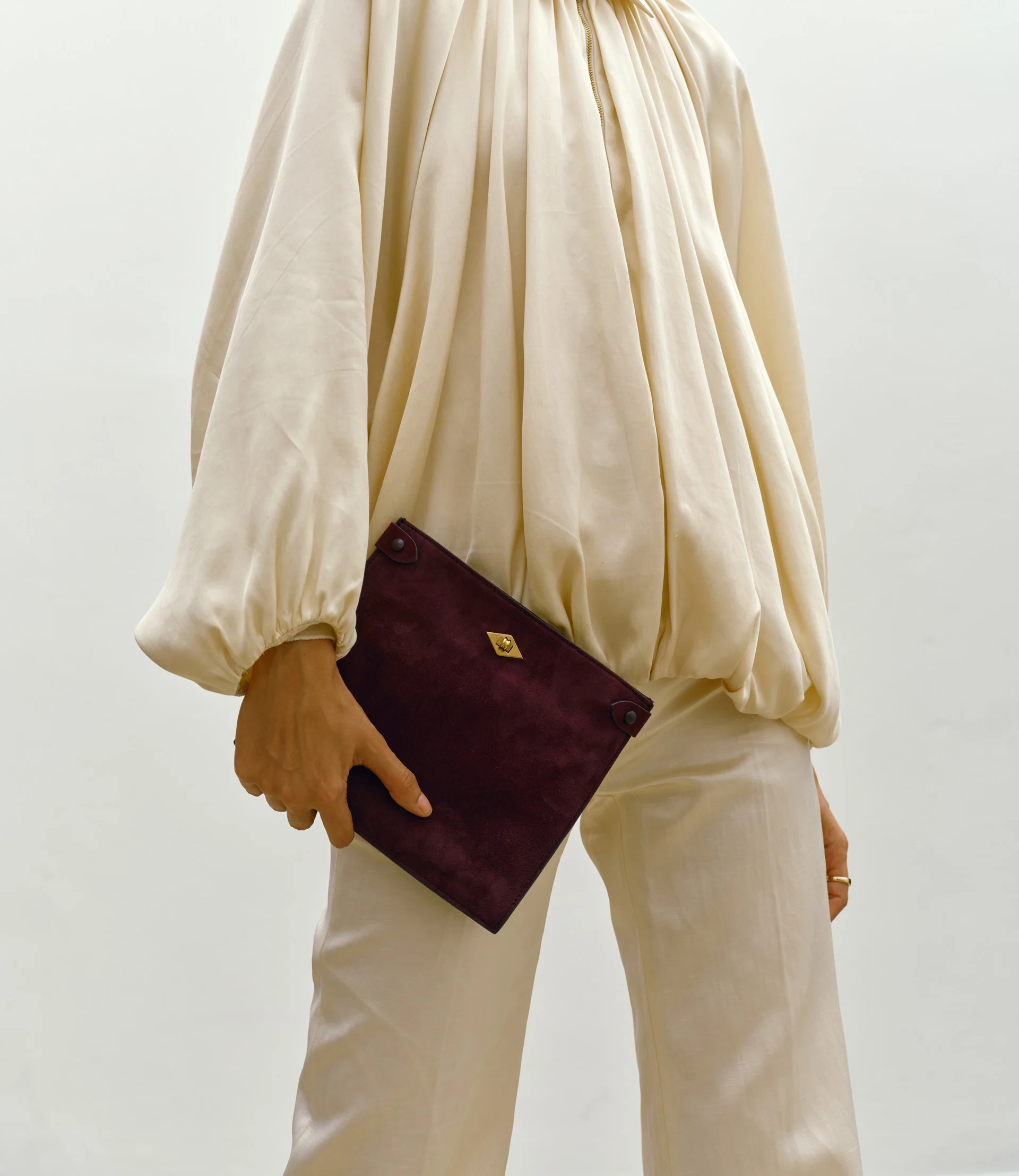 Stowaway Crossbody Buttery Suede Amarone - Image 2