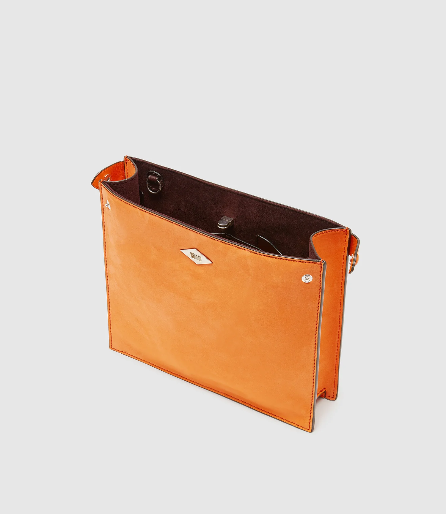 Stowaway Crossbody Nubuck Tangerine - Image 3
