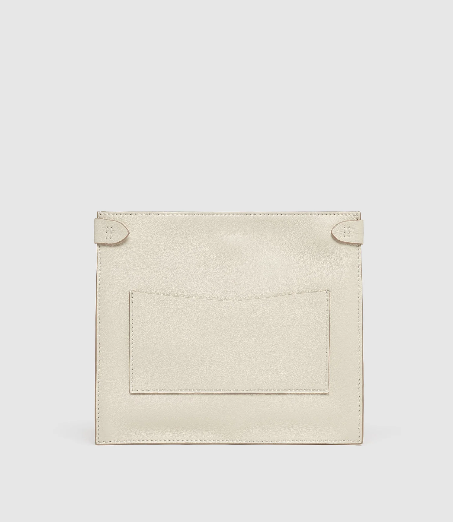 Stowaway Crossbody Smooth Calfskin White Sand with Silver Hardware - Image 5