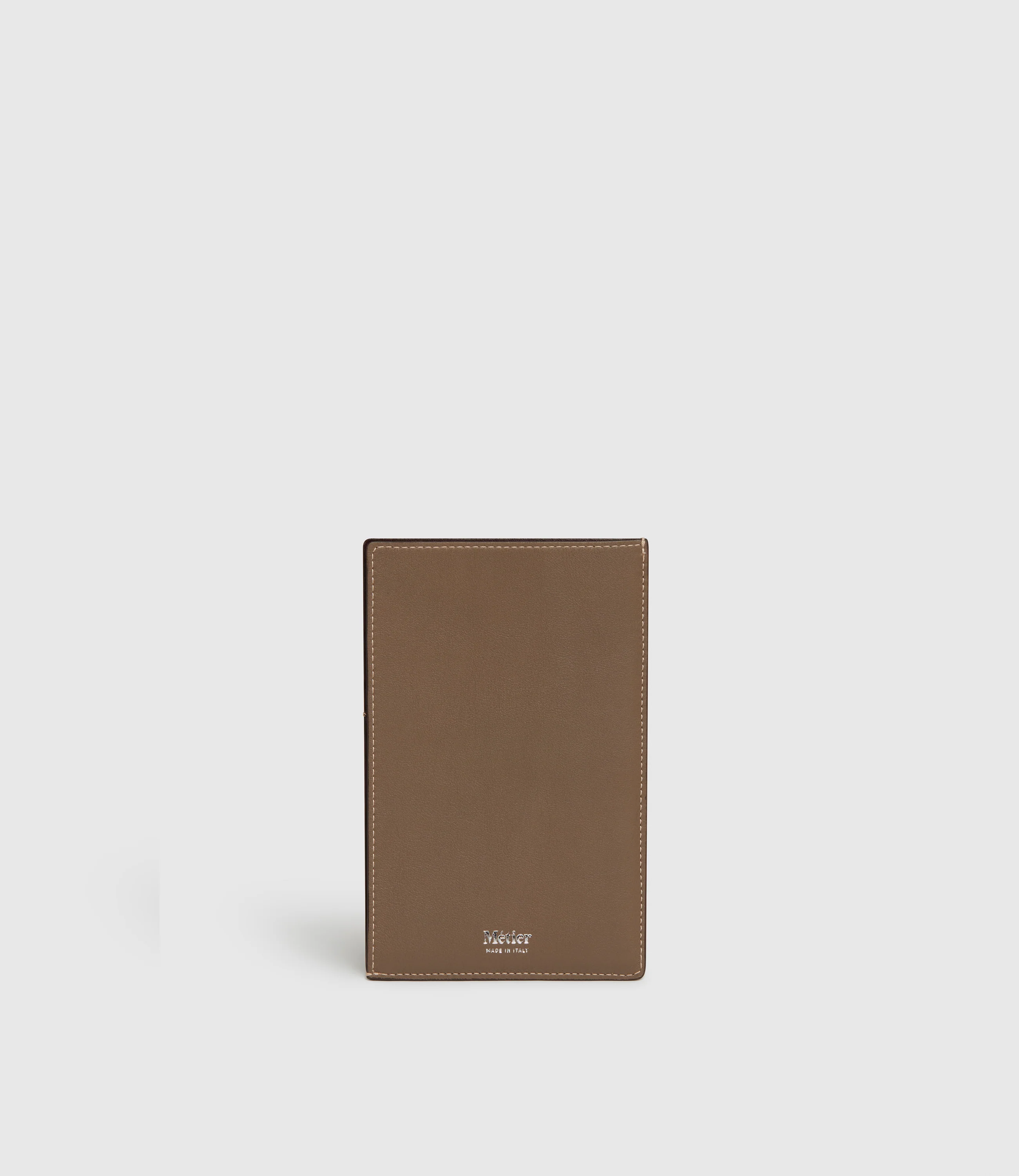 Thin Travel Wallet Smooth Calfskin Taupe - Image 3