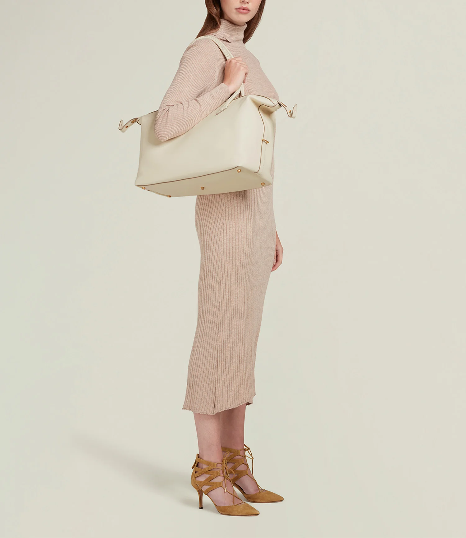 Vérité All Day Bag Smooth Calfskin White Sand - Image 4