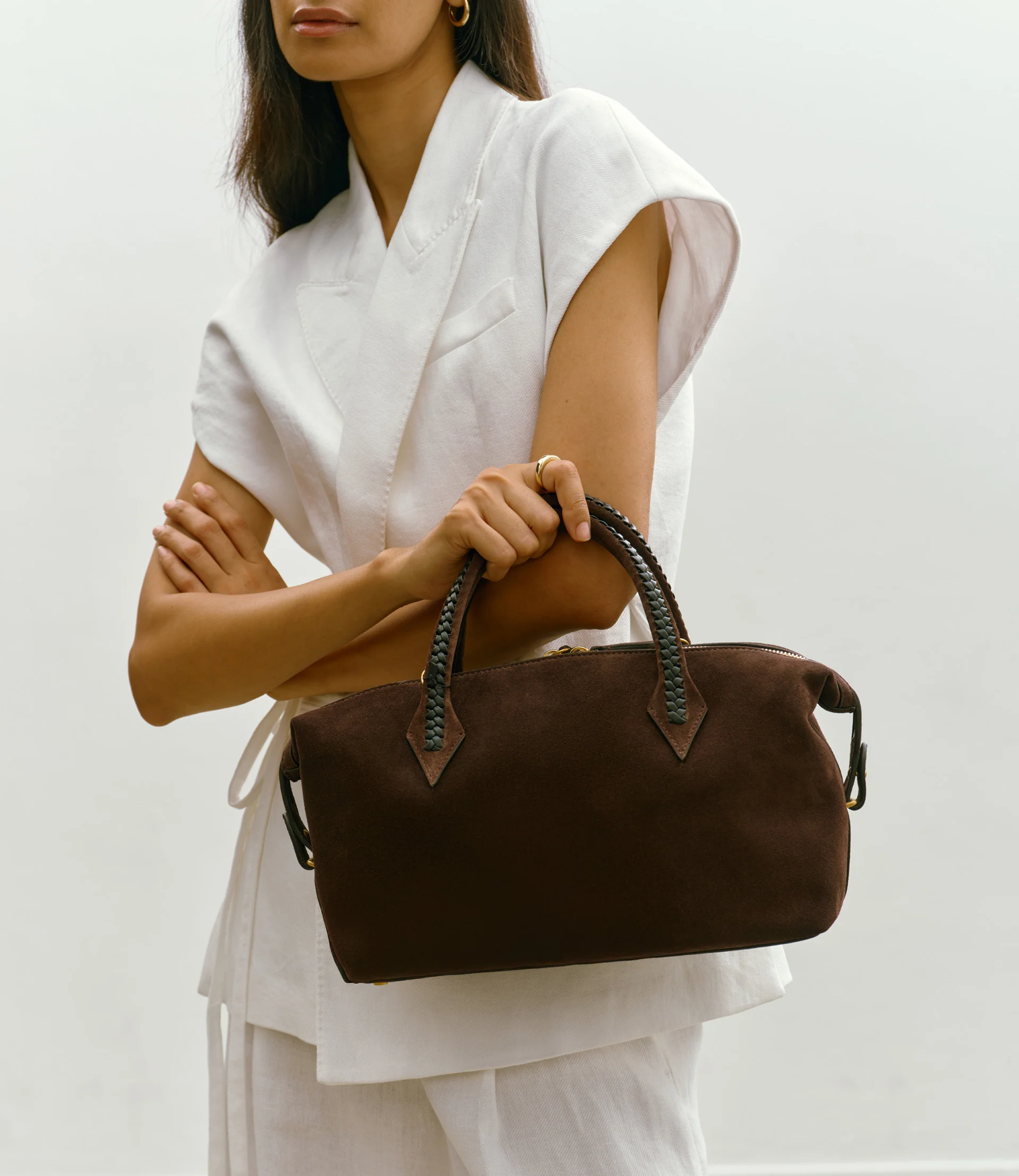 Vérité City Small Suede Chocolate and Elvis Black - Image 2