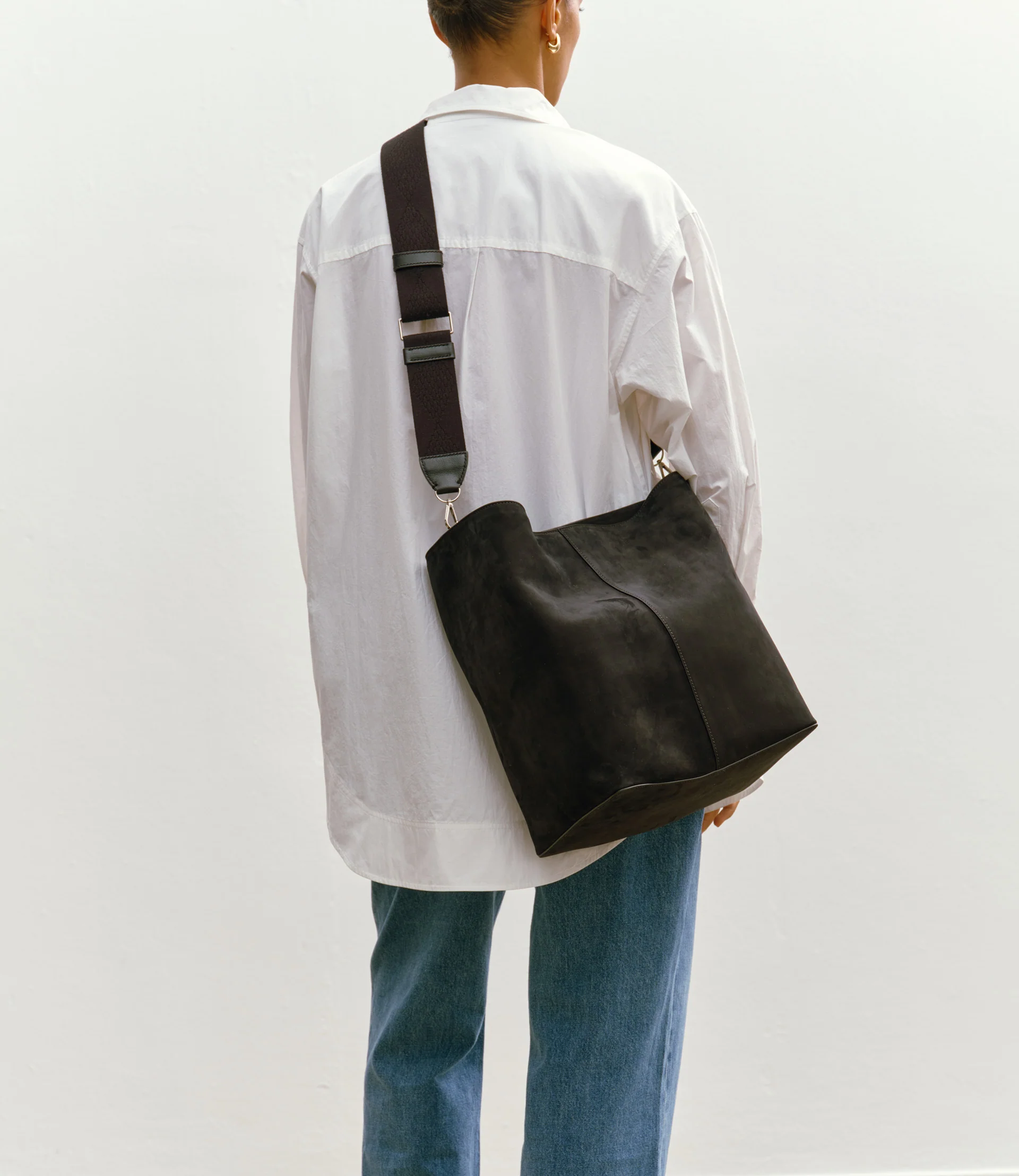 Webbing Strap Black With Silver Hardware - Image 3