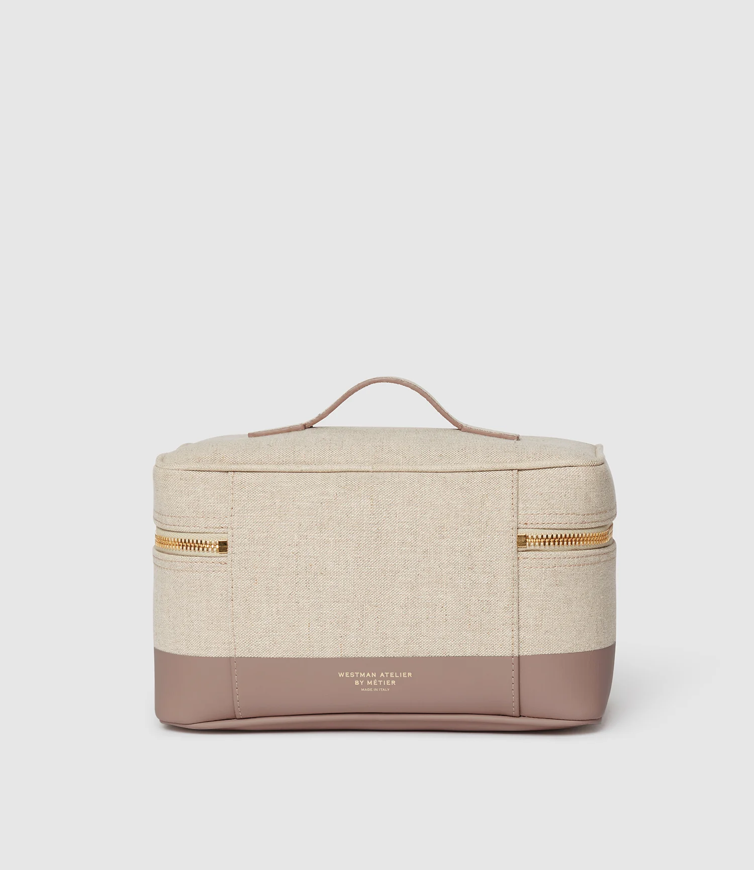 Westman Atelier By Métier Oversized Makeup Train Case Natural Linen With Desert - Image 3