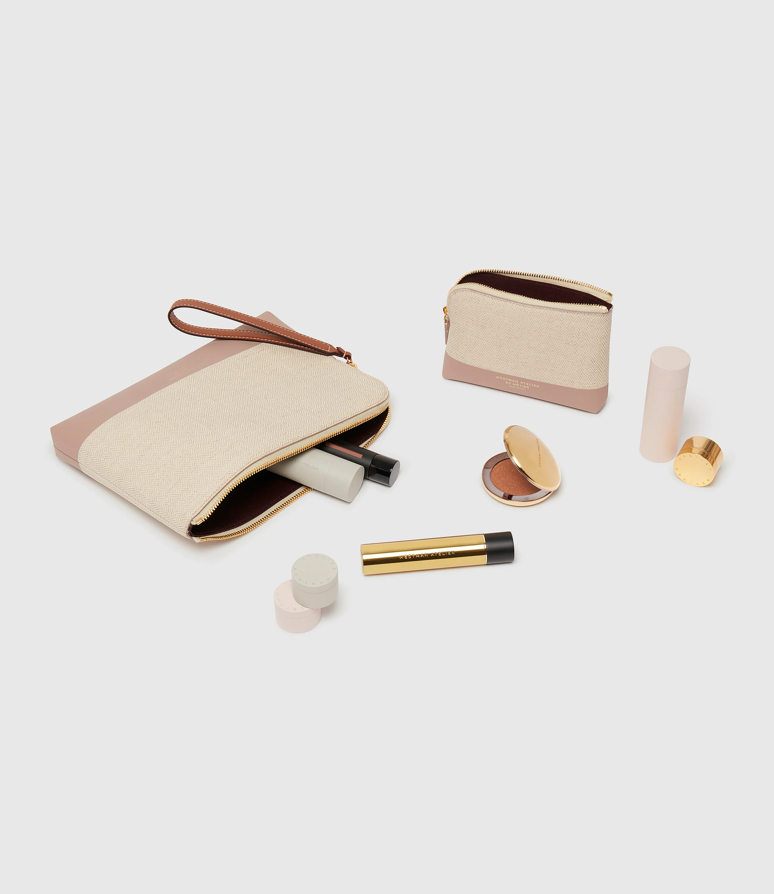 Westman Atelier By Métier Midi Makeup Pouch Herringbone - Image 4